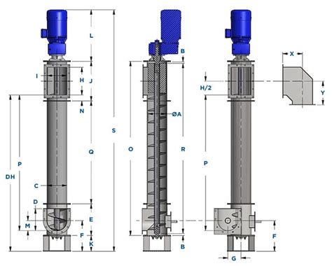 kws vertical screw conveyor|schematic diagram of screw conveyor.